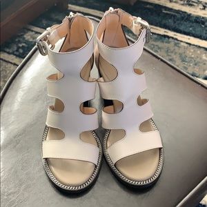 Authentic Coach Block Open Toe Heels/Sandals